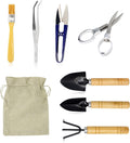 Bonsai Tool Set 8 PCS-Mini Gardening Tools Kit for Indoor Outdoor Plant | Perfect for garden enthusiasts Compact and easy to use