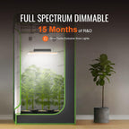 VEVOR LED Grow Light, 400W Full Spectrum Dimmable, High Yield Samsung 281B Diodes Growing Lamp for Indoor Plants Seedling Veg & Bloom Greenhouse Growing, Daisy Chain Driver 4x4/5x5 ft Tent, Black