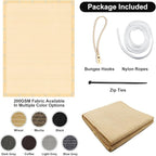 Artpuch 90% Sun Shade Cloth, 10 x 12 FT Pergola Shade Cover Canopy with Grommets, Sun Screen Fabric Tarp for Patio, Outdoor, Garden, Backyard, Wheat