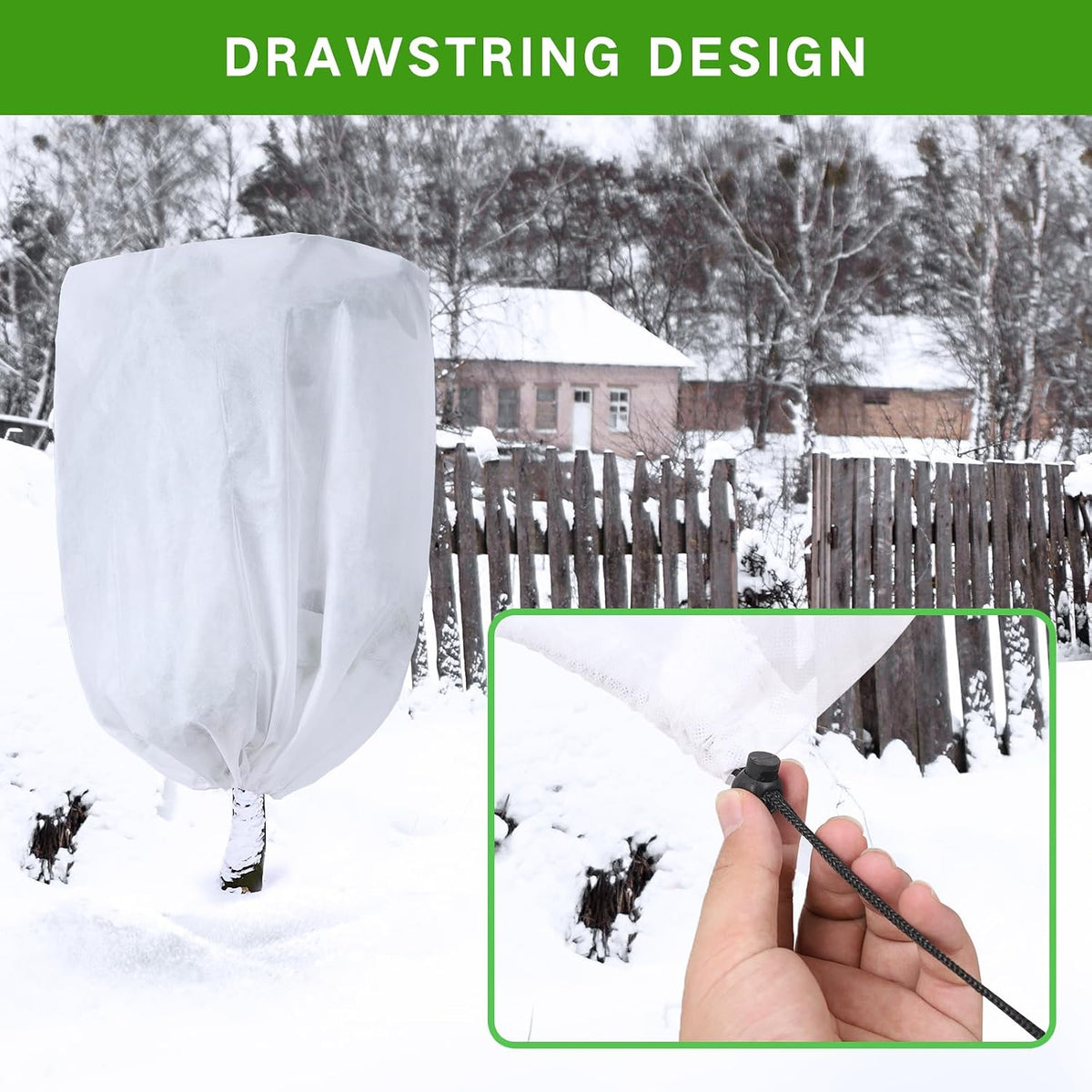 garutom 4-pack plant covers freeze protection 48" x, side view