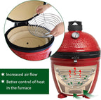 Vankey Charcoal Basket for Kamado Joe JR，Heavy Duty Stainless Steel Charcoal Ash Basket fit Minimax Big Size Green Egg and Other Smoker Grill