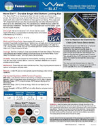 wave slat (9 colors) single wall bottom locking, front angle view
