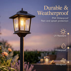 pasamic solar post lights outdoor, 2-pack 63" solar, side view