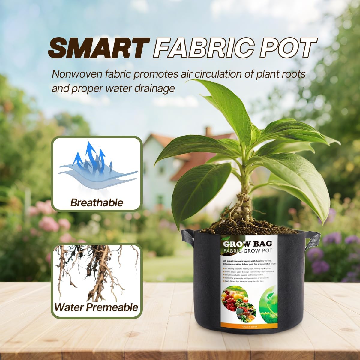 mushroom grow bags,10 pack 10 gallon grow bag, package contents