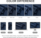 RYB HOME Outdoor Curtains for Patio Waterproof Block Sunlight Thermal Insulated Privacy Assured Thick Outside Curtains for Pergola, Deck, Gazebo, W52 x L90, Navy Blue, 1 Panel