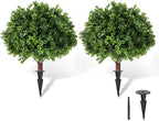 ladyrosian artificial boxwood topiary tree, 25 inch 2, main product view
