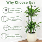 32in Large Indoor Plant Trellis for Climbing Plants, Expandable Metal Garden Trellis for Potted Plants, Tall Plant Supports for Ivy Pothos Hoya Monstera, 4p