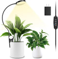 LED Grow Light, Clip On Plant Lights for Indoor Growing with 3,6,12 H Timer, 10 Dimmable Levels Grow Lights for Indoor Plants Full Spectrum, for Houseplants, Bonsai, Pot Plant (1-Pack)