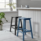 Stoog All-Weather Bar Stools Set of 2, 28" Height Outdoor Bar Stools with 400 lbs Weight Capacity, Low Maintenance, for Patio, Deck, Kitchen Counter, and Garden, Black