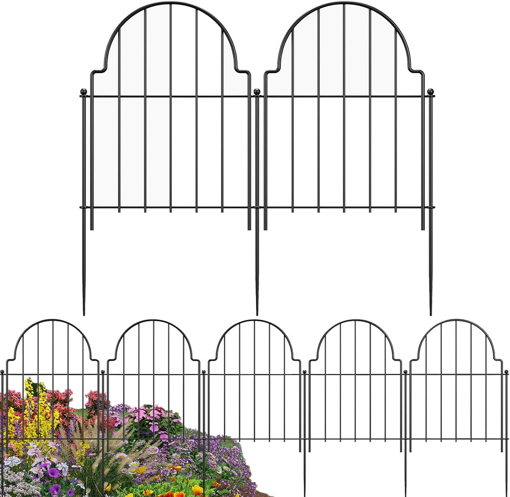 ghwie decorative garden fence, rustproof metal, no dig, main product view
