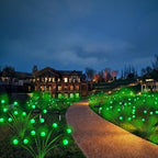 Solar St Patricks Day Lights Outdoor, 6 Pack 60 LED Solar Green Firefly Lights Waterproof, Sway by Wind, Swaying Light for Yard Patio Backyard Garden Planter Flower Bed Pathway Outdoor Decoration