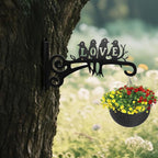 4-Pack Aesthetic Plant Hangers Outdoor and Indoor – 10 Inch Metal Hanging Plant Bracket with Beautiful Bird Pattern – Anti Rust Plant Hooks for Hanging Baskets, Bird Feeder, Windchime, Lantern