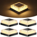 brightever 3.5x3.5 4x4 solar post cap light outdoor, main product view