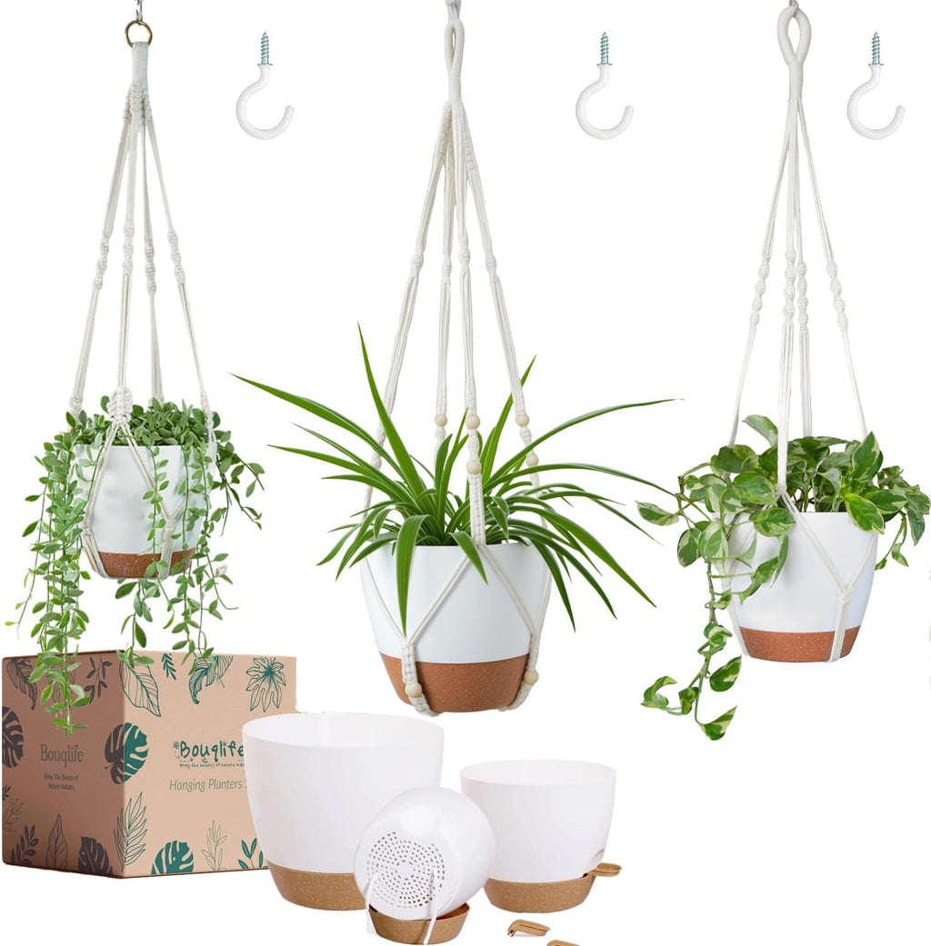 self watering hanging planters for indoor plants large, main product view
