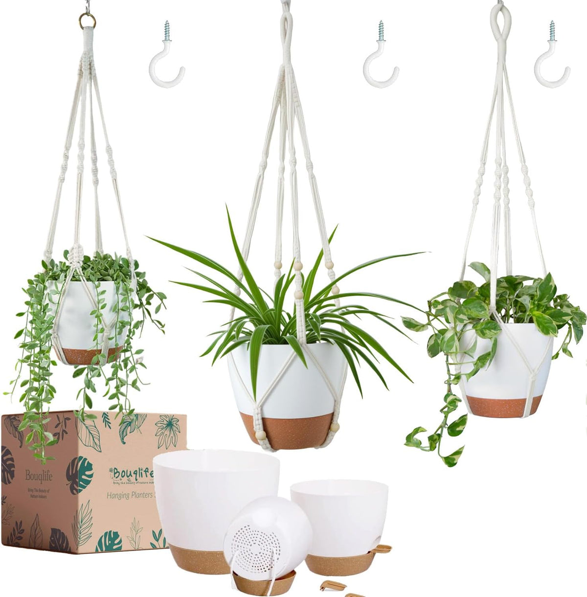 self watering hanging planters for indoor plants large, main product view