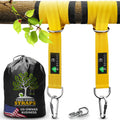 Safe Tree Swing Hanging Kit (Set of 2) - 10ft Long Straps with Two Alloy Carabiners and 2200 Lb Breaking Strength - Easy & Fast Installation for All Types of Swings and Children