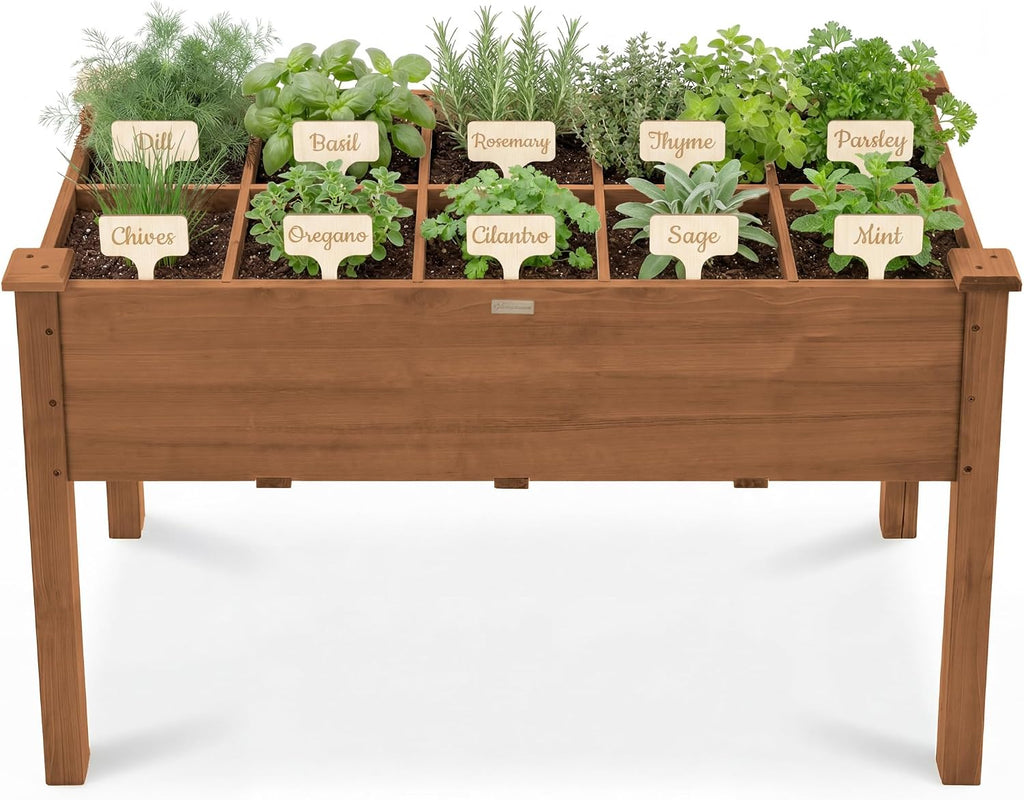 best choice products raised herb garden bed planter, main product view