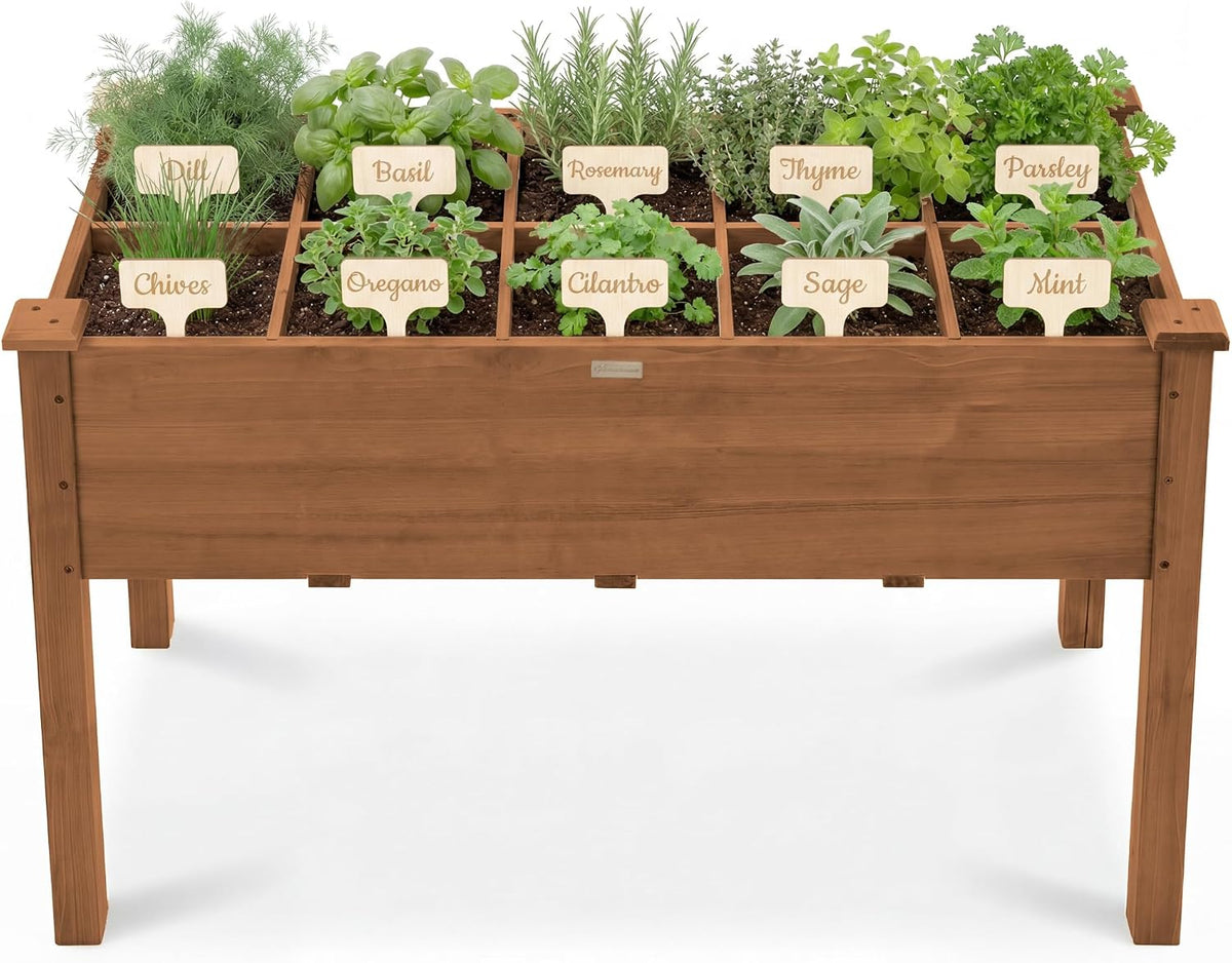 best choice products raised herb garden bed planter, main product view