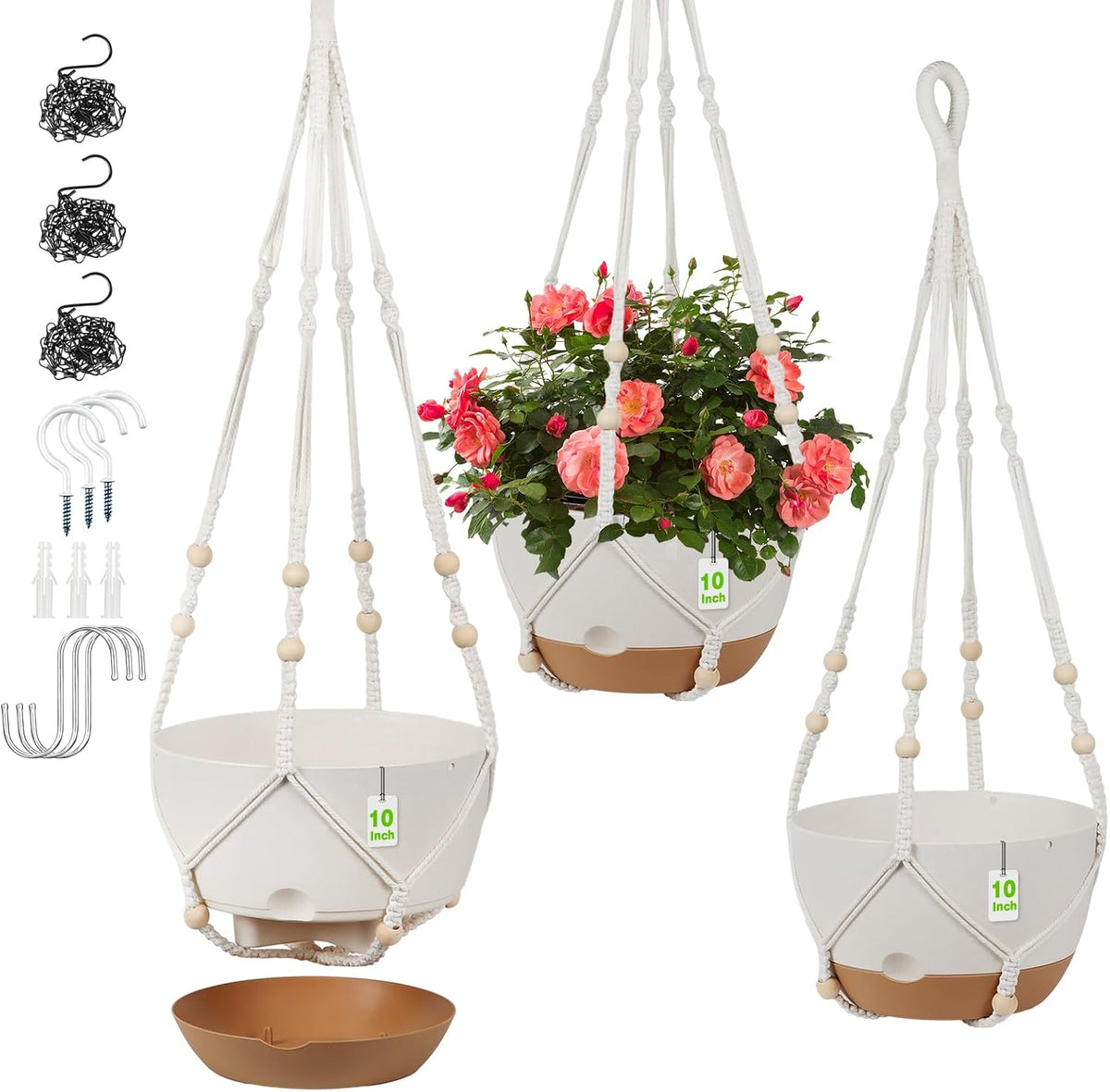 hanging pot for indoor plants, 10inch self-watering hanging, main product view