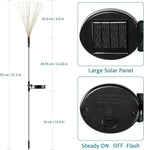 JJGoo Solar Firework Lights, 4 Pack 120 LEDs 2 Lighting Modes Solar Garden Lights Outdoor Waterproof for Yard Patio Walkway Pathway Party Wedding Christmas Decorative - Warm White