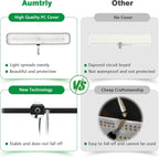 Aumtrly Grow Light Black 2 Pack, Full Spectrum Indoor Plant Light with Base | 3 Spectrum Modes, 5000K White, 26" Adjustable Height, 6/12/16H Auto Timer, 5 Brightness Levels, for Seedlings, Small Plants