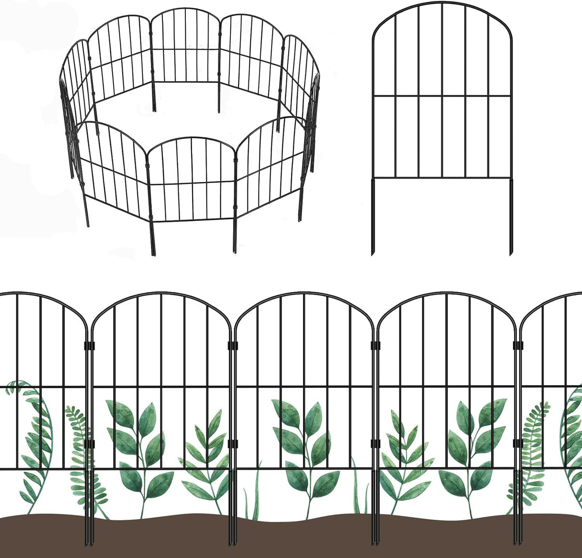 decorative garden fence fencing, 27ft (l) x 24in, main product view