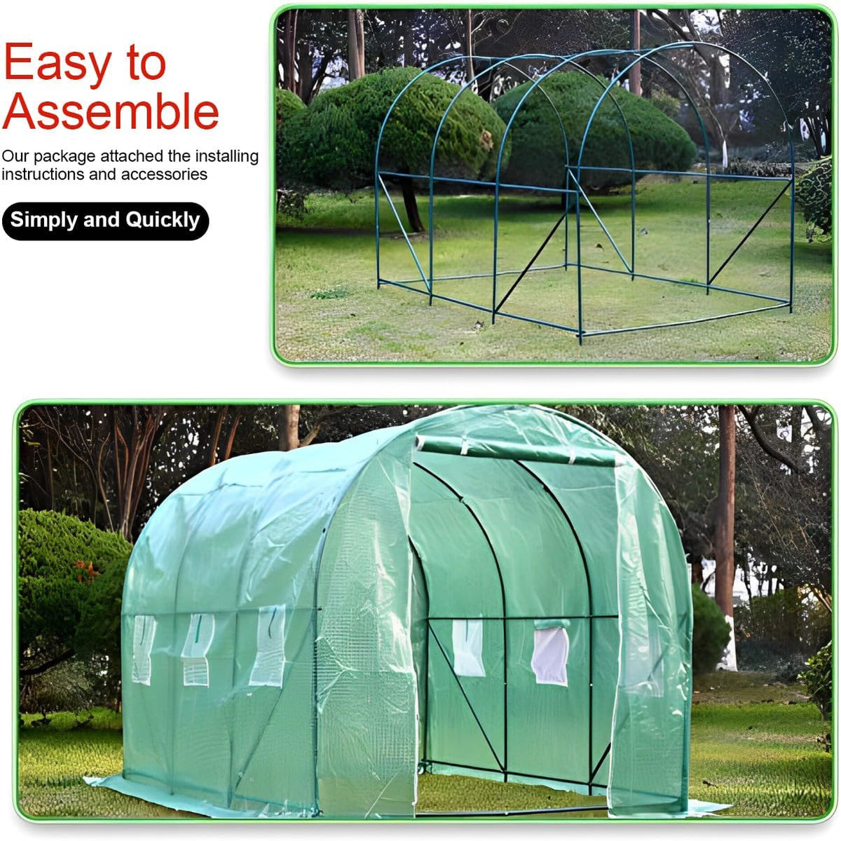 greenhouse walk-in green house greenhouse kit with observation showing dimensions