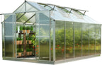topas 6 7.4x12.6 ft walk in greenhouse, clear, main product view