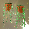 suncalla 2 pcs beaded plant suncatche glass leaf, main product view