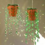 suncalla 2 pcs beaded plant suncatche glass leaf, main product view