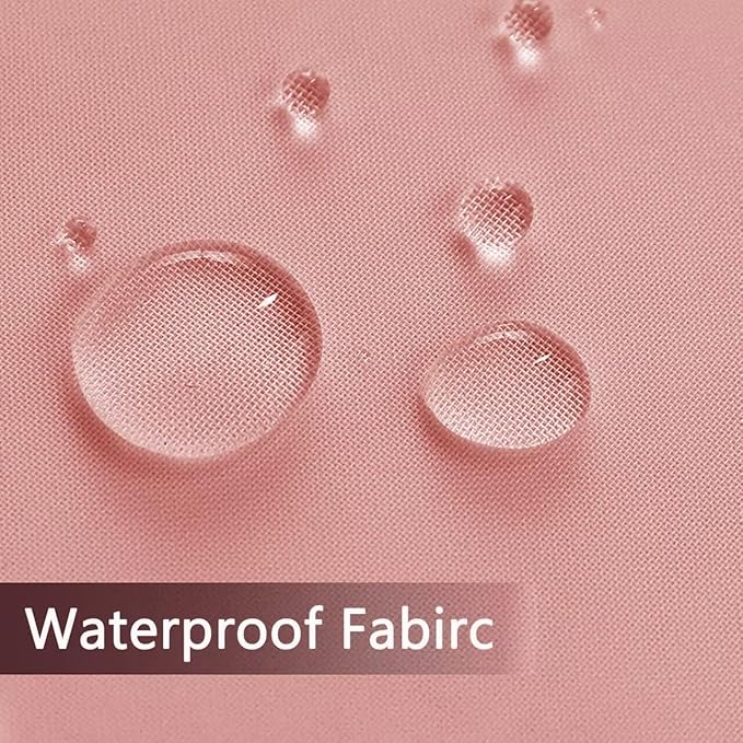 SpaceDresser Waterproof Outdoor Sheer Curtains for Patio - 2 Panels Rod Pocket Indoor Voile Sheer Curtain for Living Room,52W x 120L inch,Blush