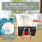 QCQHDU 2 Pack Self Watering Pots, 5.7 Inch Flower Pots with Drainage Holes and Water Filling Port, Garden Planter for Indoor Outdoor Plants (Klein Blue)