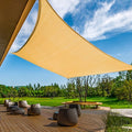 KANAGAWA 6'X22' Sand Custom Size Sun Shade Sail Rectangle UV Block Canopy Cover for Patio Backyard Lawn Garden Outdoor (Customized Available)
