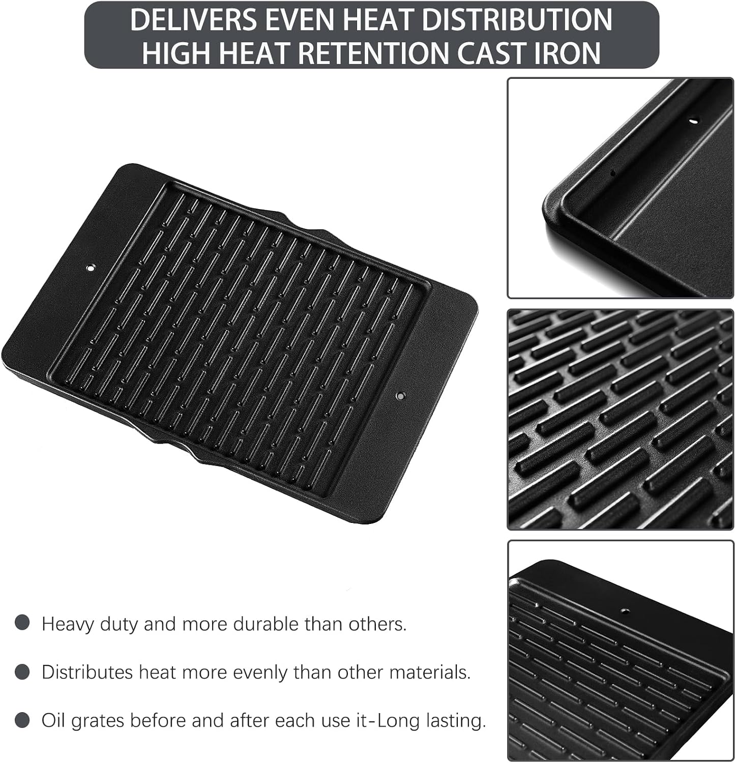 Reversible 7598 Replacement Parts for Weber Grill Griddle Spirit 300 Series Spirit E-310 E-315 E-320 E-330 S-310 S-315 Spirit ii E310, Weber Genesis Cast Iron Griddle Fits Other Brand Grills 1 Pack
