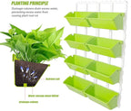 LOYALHEARTDY Vertical Garden Wall Planter Wall Mounted Planter 4-Tier Vertical Garden Planters for Growing Strawberries, Flowers, Vegetables, Herbs Indoor/Outdoor Decoration (Light Green)