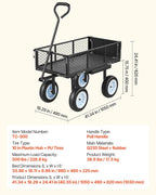 vevor 500 lbs steel garden cart with work on a desk or shelf