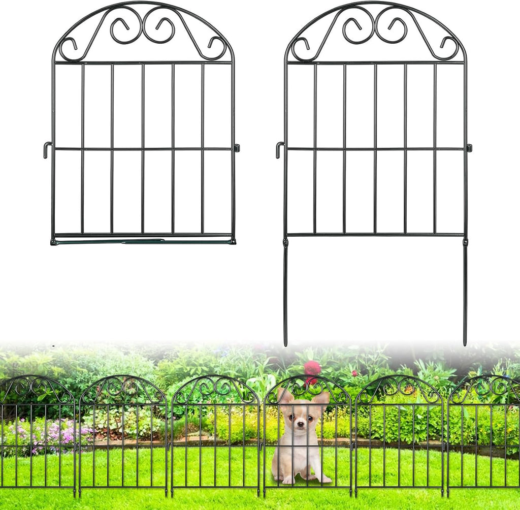 adavin 24in collapsible garden fence border, 20 panels, main product view