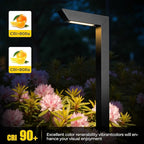 Gardencoin 3CCT LED Low Voltage Landscape Pathway Light, 12V Premium 3000K/4000K/5000K Selectable Path Lights Wired, Modern Walkway Lights Outdoor, Higher Housing with Larger Stake (19.71IN, 12pack)