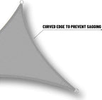 SUNNY GUARD Waterproof Sun Shade Sail 12'x14'x18.4' Charcoal Right Triangle UV Block Sunshade for Backyard Yard Deck Patio Garden Outdoor Activities and Facility(Customized)
