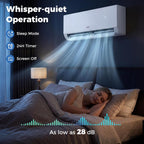 costway 12000 btu mini split air conditioner & on a desk or shelf