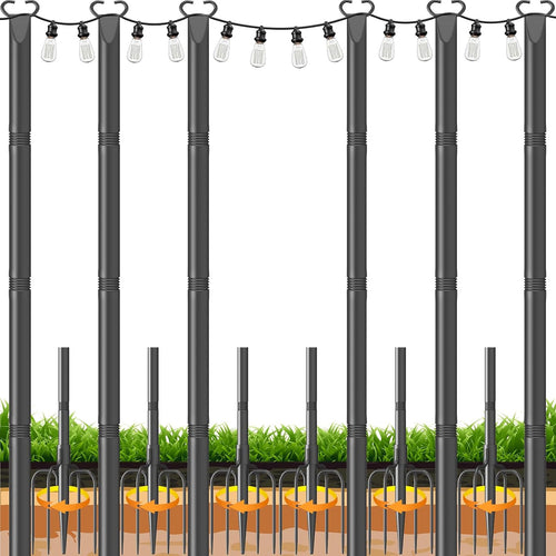 10ft string light poles 6 pack,poles for outdoor, main product view