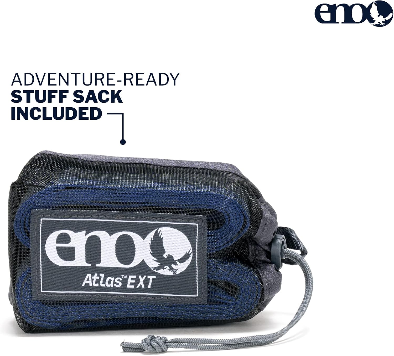 ENO, Eagles Nest Outfitters Atlas EXT Utility Hammock Straps, Suspension System, Set of 2, Charcoal/Navy