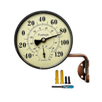 4 inch vintage outdoor thermometer & humidity gauge, main product view