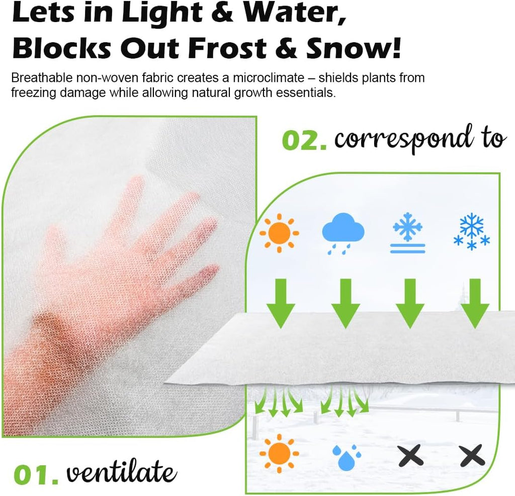 frost blanket for outdoor plants, plant covers freeze showing dimensions