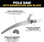 Jameson PS-3FPS1 Tri-Cut Pole Saw Head Kit, 13-Inch Barracuda Blade, Converts Extension Poles for Precise Tree Trimming and Pruning