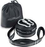 Simple Deluxe 10-Feet Pair of 800 LBS Heavy Duty Lightweight Portable Hammock Straps 32 Loops and 2 Metal Locking Carabiners, 10'