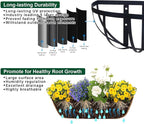 30'' Window Box Railing Planter with Coco Liner,4 Pack Horse Trough Planters Black Metal Hanging Flower Planters Basket for Porch Fence Patio Indoor Outdoor Lawn