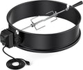 onlyfire Black Coated Steel Charcoal Kettle Rotisserie Ring Kit | Fits for Weber 22" Kettle Grills and Other Similar Grills, Turns Your Kettle Into A Chicken Roaster
