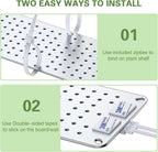 40W Ultra-Thin Panel Full Spectrum Grow Lights, 768 LEDs Growing Light for Indoor Plants with Daisy Chain Function, Grow Lights for Seed Starting with 4/8/12/16/20H Auto On/Off Timer (4pcs)