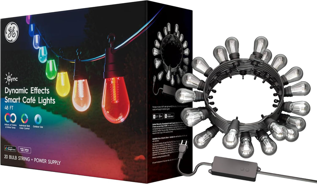 cync ge dynamic effects smart cafe lights, color shown in use